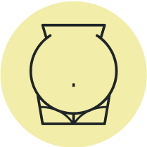 Distended abdomen icon